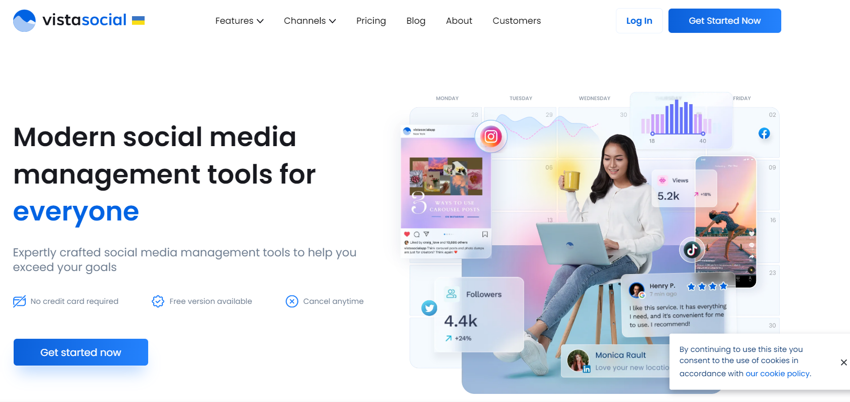Vista Social Landing Page