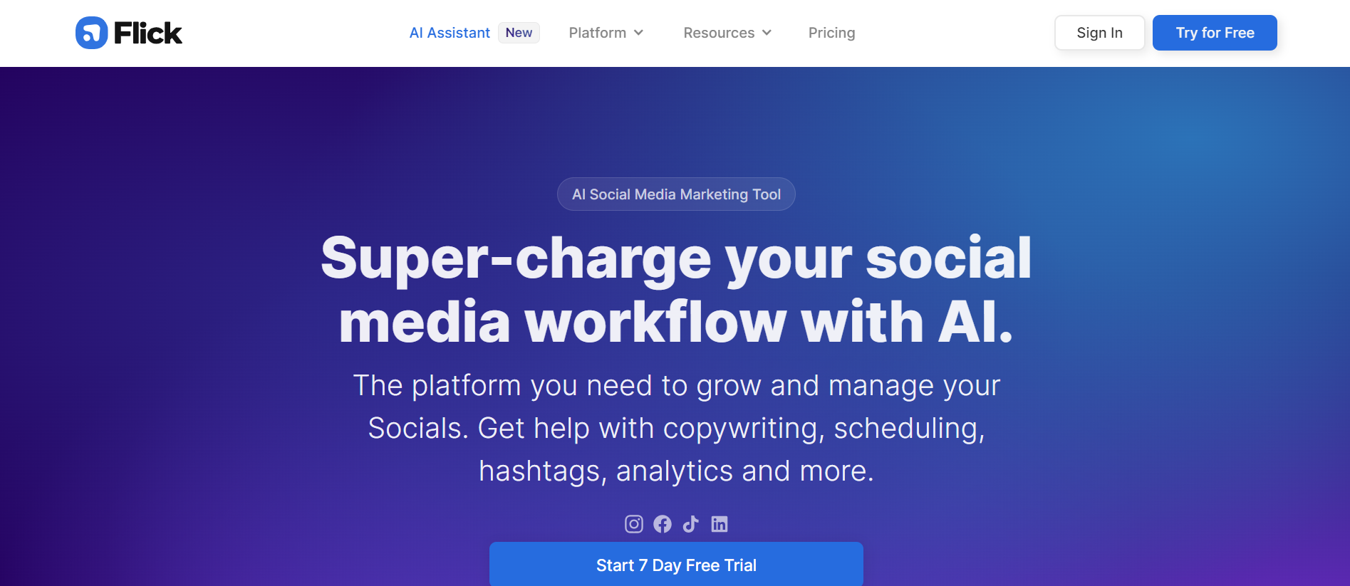 Flick Landing Page